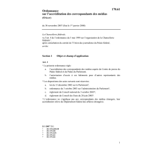 O accréditation correspondants OAccr