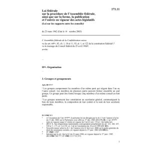 Loi rapports entre les conseils