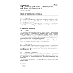 R delle Commissioni delle finanze