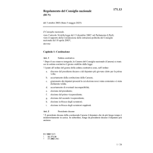 Regolamento del Consiglio nazionale, RCN