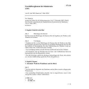 Geschäftsreglement des Ständerates, GRS