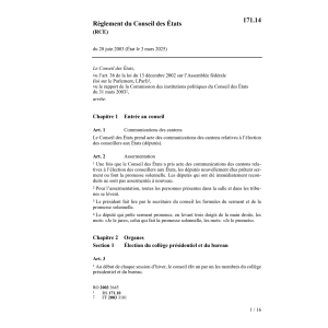 Règlement du Conseil des Etats, RCE