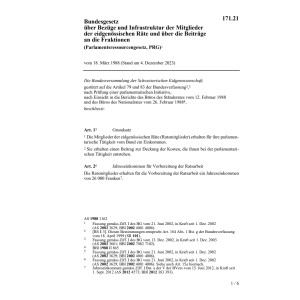 Parlamentsressourcengesetz, PRG