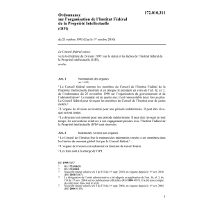 O Institut propriété intellectuelle OIPI