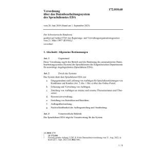 V 20.6.18 Datenb. Sprachdienst EDA