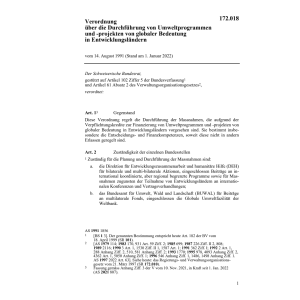 V Durchführung Umweltprogrammen