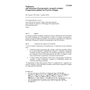 O programmi Paesi in sviluppo