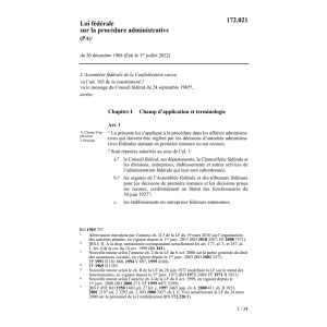 LF la procédure administrative, PA