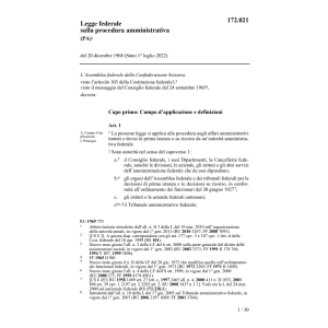 LF procedura amministrativa, PA