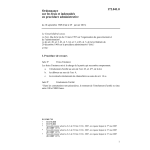 O frais en procédure administrative
