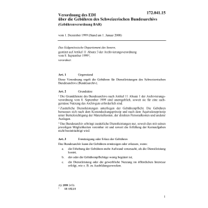 Gebührenverordnung BAR