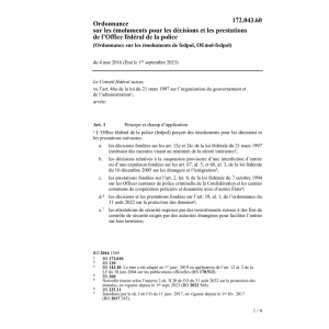O émoluments fedpol,OEmol-fedpol 4.5.16