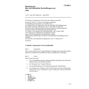 BG öffentliches Beschaffungswesen BöB