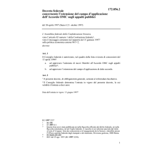 D appalti pubblici accordo OMC