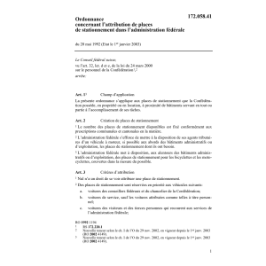 O attribution de places de stationnement