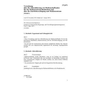 V Akkreditierung Medienzentrum MAkkV