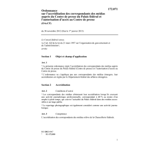 O accréditation Centre presse OAcCP