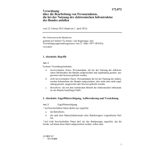 V Bearbeitung von Personendaten