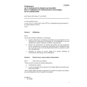 O traitement données personnelles