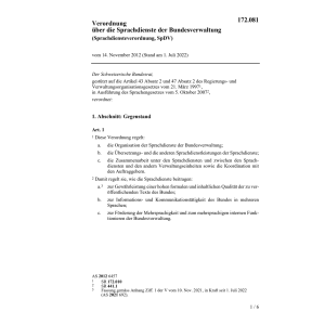 V  Uebersetzungswesen Bundesverwaltung