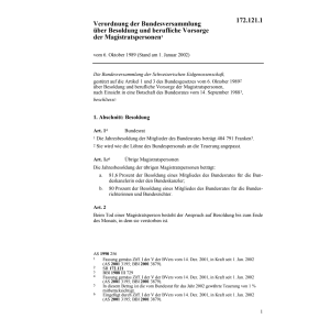 V  Besoldung der Magistratspersonen