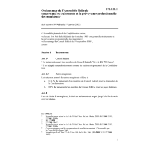 O traitements + prévoyance magistrats