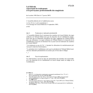 O traitements + prévoyance magistrats