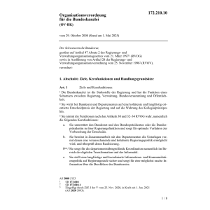 Organisation-VO Bundeskanzlei  OV-BK