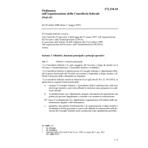 O organizzazione cancelleria  OrgCaF
