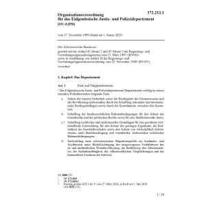 Organisationsverordnung OV EJPD