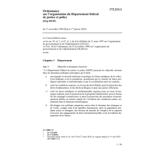 O sur l'organisation (Org DFJP)
