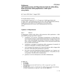 O sull'organizzazione del DDPP, Org-DDPS