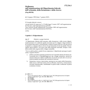 O organizzazione del DFE Org-DFE