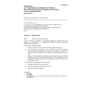O sur l'organisation Org DETEC