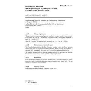 O réduction congé de préretraite
