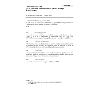 O réduction salaire congé préretraite