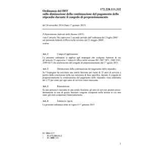 O diminuzione pagamento prepensionamento