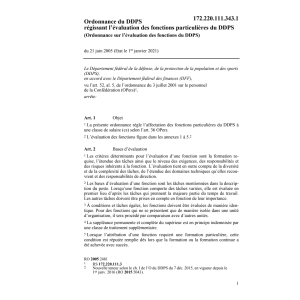 O sur l'évaluation des fonctions du VBS