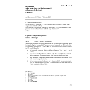O Protez.dati personali Amministraz.fed