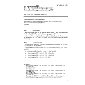 V EFD Personal der Reinigungsdienste