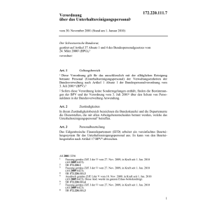 V über Personal der Reinigungsdienste