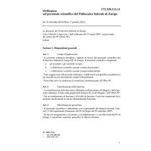 O personale scientifico PF Zurigo