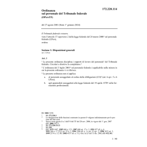 O personale Tribunale federale OPersTF
