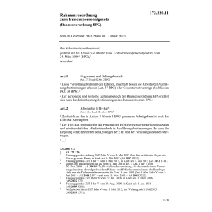 Rahmenverordnung  BPG
