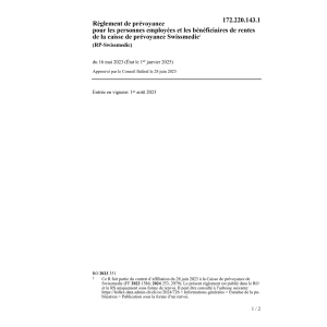 R prévoyance RP-Swissmedic