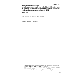 R prévoyance IFFP RP-IFFP