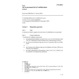 LF personnel de la Confédération LPers