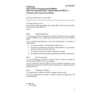 Ordinanza sulle organizzazioni affiliate