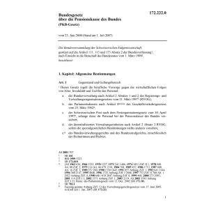 BG Pensionskasse Bund, PKB-Gesetz