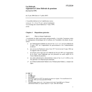 LF Caisse fédérale pensions, Loi CFP
